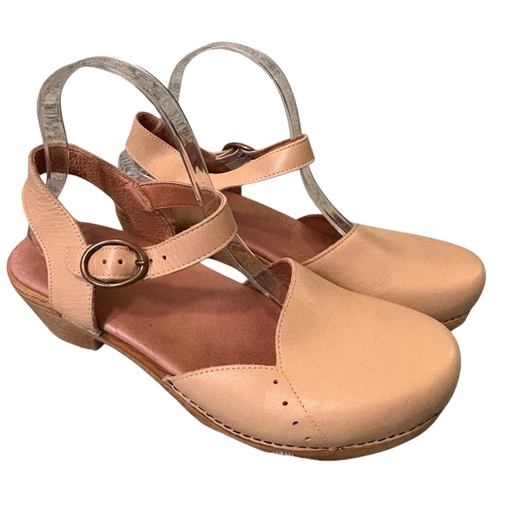 Dansko Maisie Mary Jane Cream Leather Shoes Size 40